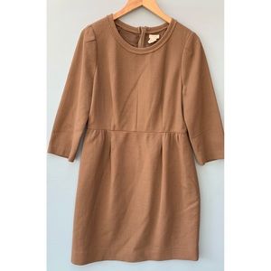 J Crew Teddie Tan Wool Sheath Dress